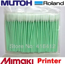 500 pcs Foam Tipped Inkjet small Cleaning Swabs for Roland Mimaki JV3 JV4 For Epson DX3 DX4 DX5 DX7 Printer head Cleaning Swabs