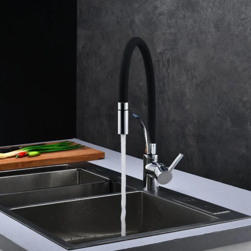 Torneira De Cozinha Grifo смесители для кухни с резиновым дизайном хромированный смеситель