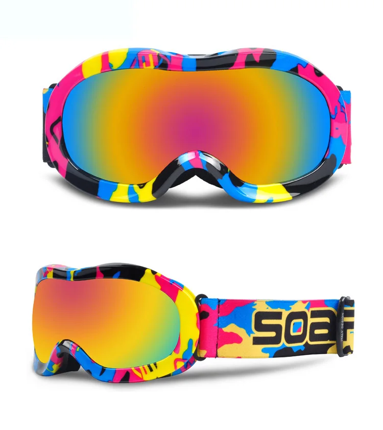 Onedoyee профессиональные детские лыжные очки, детские очки для сноуборда, лыжные очки с защитой от уф400 лучей, снежные очки, противотуманные лыжные маски