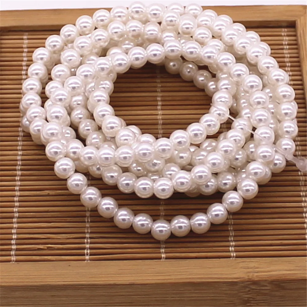 Женский эластичный браслет диаметр 6 мм имитация жемчуга|pearl jewelry bracelet|bracelet
