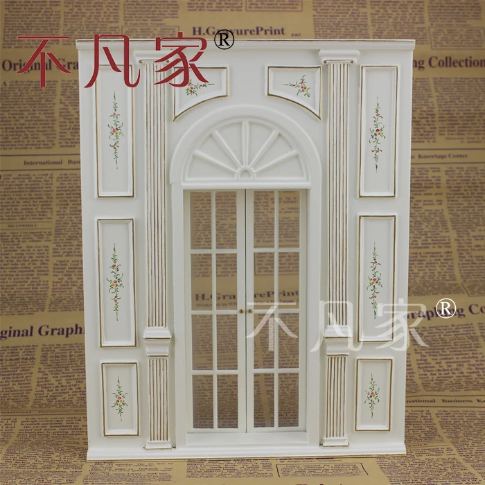 

Dollhouse 1/12 Scale Fine Miniature furniture white Hand painted wall window Can be opened