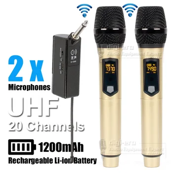

2 x Handheld Microfone fio Microfono Wireless Microphone System For JOYO AC20 AC40 AC 20 40 Guitar Speaker PA Amplifier Mic