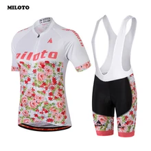 MILOTO Команда Женская велосипедная одежда Джерси наборы нагрудник шорты gRacing горный велосипед для девочек велосипед спортивный S-4XL