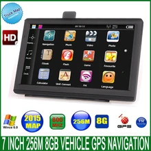 Hot sale in Russia! 7 inch Truck GPS navigation, DDR 256 MB 800Mhz CPU 8GB ROM, free Europe maps or 2015 Russia Navitel 9.1 maps