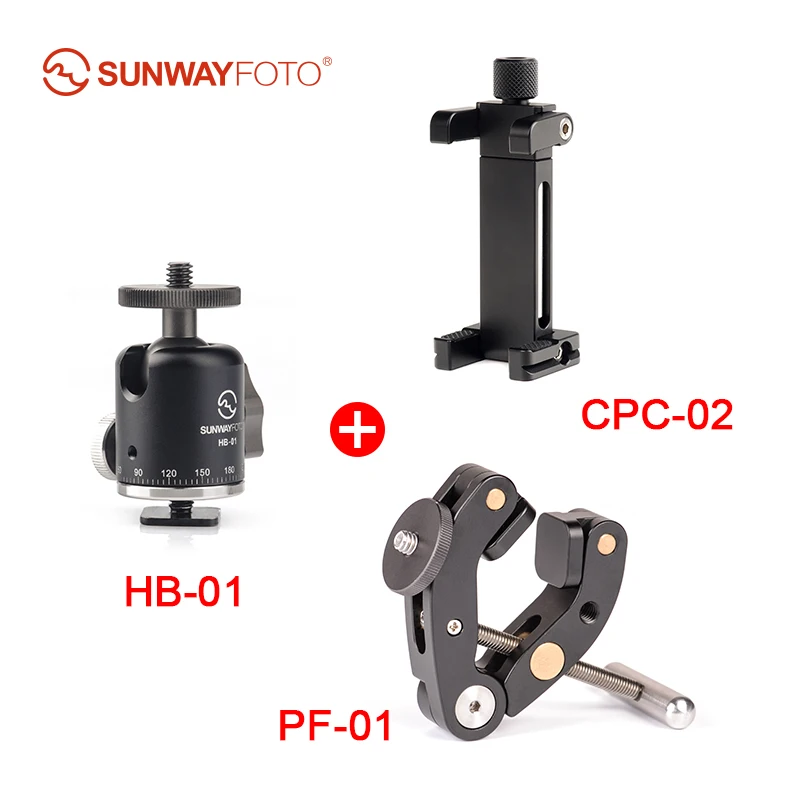 Sunwayfoto GA-01 Супер Зажим магический кронштейн для Dslr камеры монитор видео светодиодный светильник стенд вспышка фотография Штатив аксессуары шпилька - Цвет: PF-01 T1