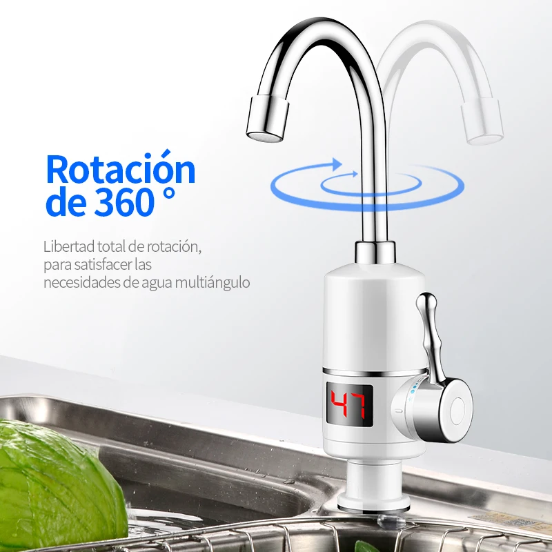 Instant Hot Water Heaters 3000W Tankless Water Heater Electric Shower Instant Electric Water Heater Heating Kitchen Bathroom