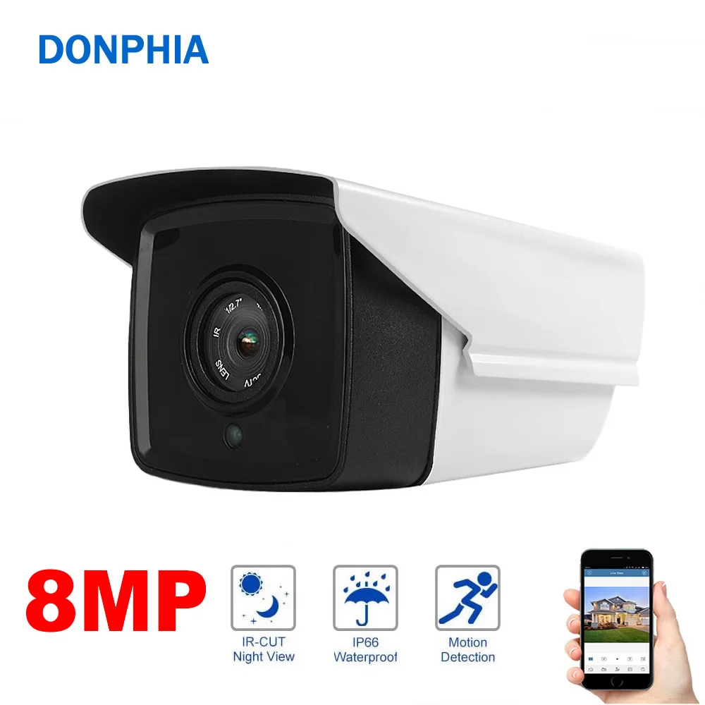 8 мегапиксельная ip камера HD 3840*2160 разрешение IR Led ночного видения H.265