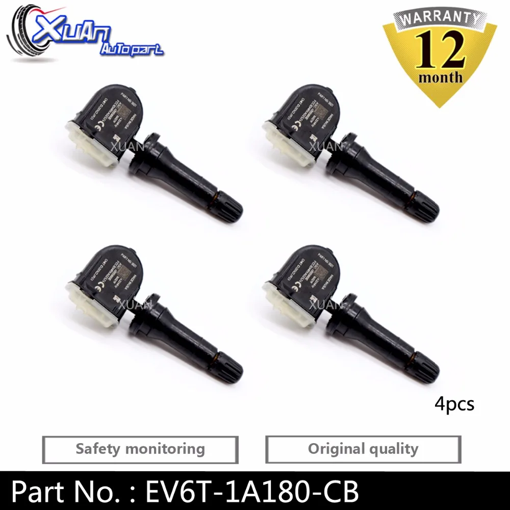 XUAN 4 шт. датчик давления в шинах TPMS для Ford F 150 Fiesta Focus Series Ka + Kuga Mondeo EV6T 1A180 CB|Датчик