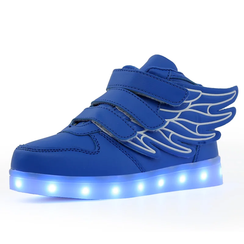 

qloblo USB Charging Led Children Shoes With Light Up Kids Casual Boy Girls Luminous Sneakers Glowing Shoe enfant Baby child