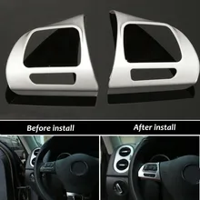 1 пара Рулевое колесо хромированная вставка накладка значок для VW Golf MK6 Jetta Passat B7 CC