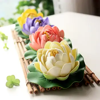 

10 CM Beautiful Artificial Lotus Flower Floating Water Flowers For Christmas Ornament Wedding Party Decoration Supplies