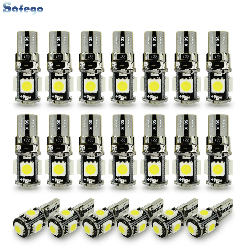 500 шт./лот высокое качество T10 CANBUS 5SMD 5050 194 W5W 501 светодио дный Белый автомобиля
