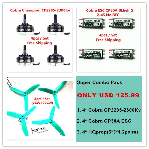 Cobra Motor CP2205 2300 Motor Super Combo pack for Mini font b drone b font Fpv