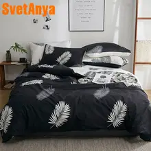 Svetanya Leaves Bedding Set (flat Sheet Pillowcase Blanket Cover) 100 Cotton Bedlinen Single Queen Full Double King Size Svetanya Leaves Bedding Set (flat Sheet Pillowcase Blanket Cover) 100 Cotton Bedlinen Single Queen Full Double King Size