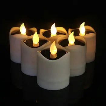 

12pcs romatic Solar Power energy Flickering LED Flameless Candle lamp nightlight Home Bar Wedding Valentine party deco 7.5CM(H)