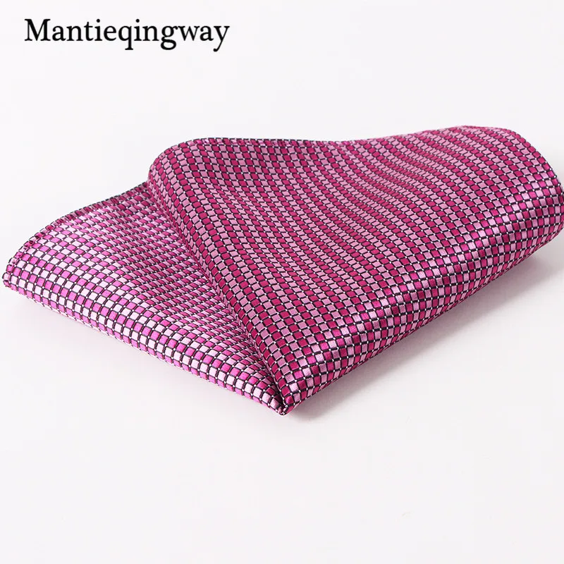 Mantieqingway мужской деловой Повседневный квадратный Карманный платок свадебные Hankies новые тканые носовые платки плед и полосатый носовой