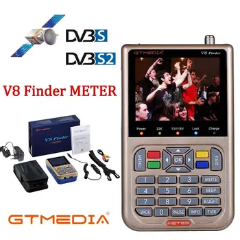 

FREESAT V8 Finder Meter Digital Signal Satellite Meters 3.5" LCD Screen DVB-S/S2/S2X H.265 HD TA Data Satellite Finder for TV AV