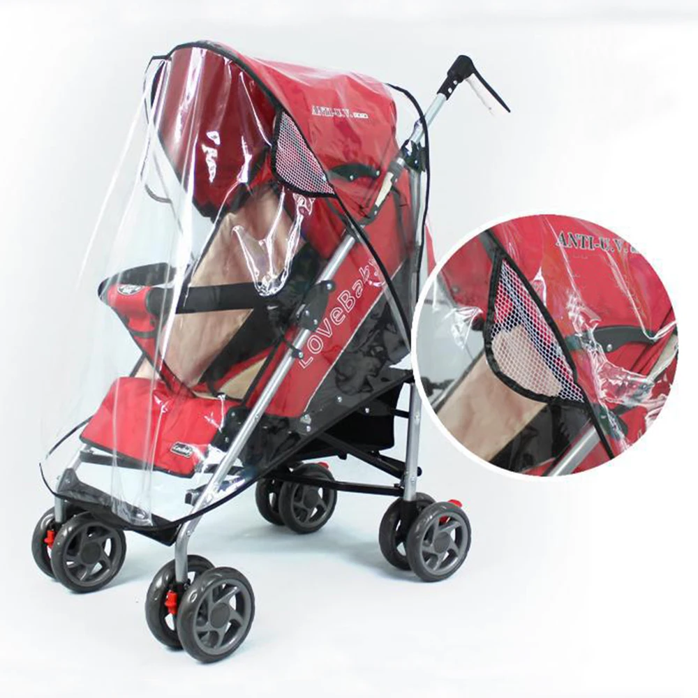 Дождевик для детской коляски, Универсальный водонепроницаемый дождевик, защита от ветра и пыли, Практичный чехол для коляски, аксессуары для детской коляски