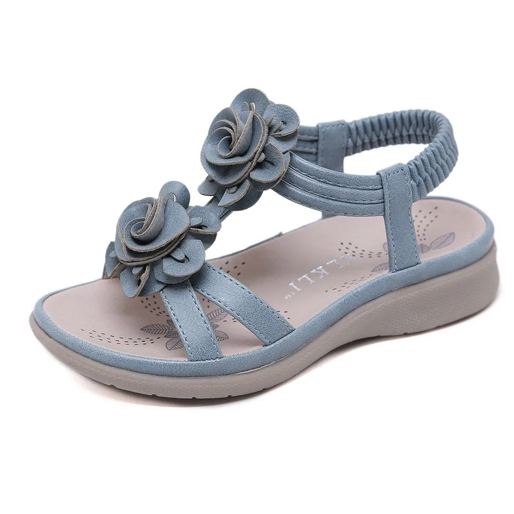 Children Girls Kids Sandals Shoes Bohemian Beach Casual Flower Summer Toddler Baby Sandals Princess Flat Shoes