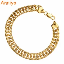 Anniyo, ширина 10 мм, браслеты для мужчин, золотой цвет, толстый браслет, Африканский, арабский, средний, ювелирные изделия в восточном стиле, подарок для отца#067602