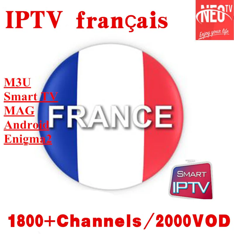 Neo tv pro французская Ip ТВ подписка 1800 Live tv VOD фильмы каналы Франция арабские африканские Европа IP ТВ 12 месяцев 4K Смарт ТВ коробка