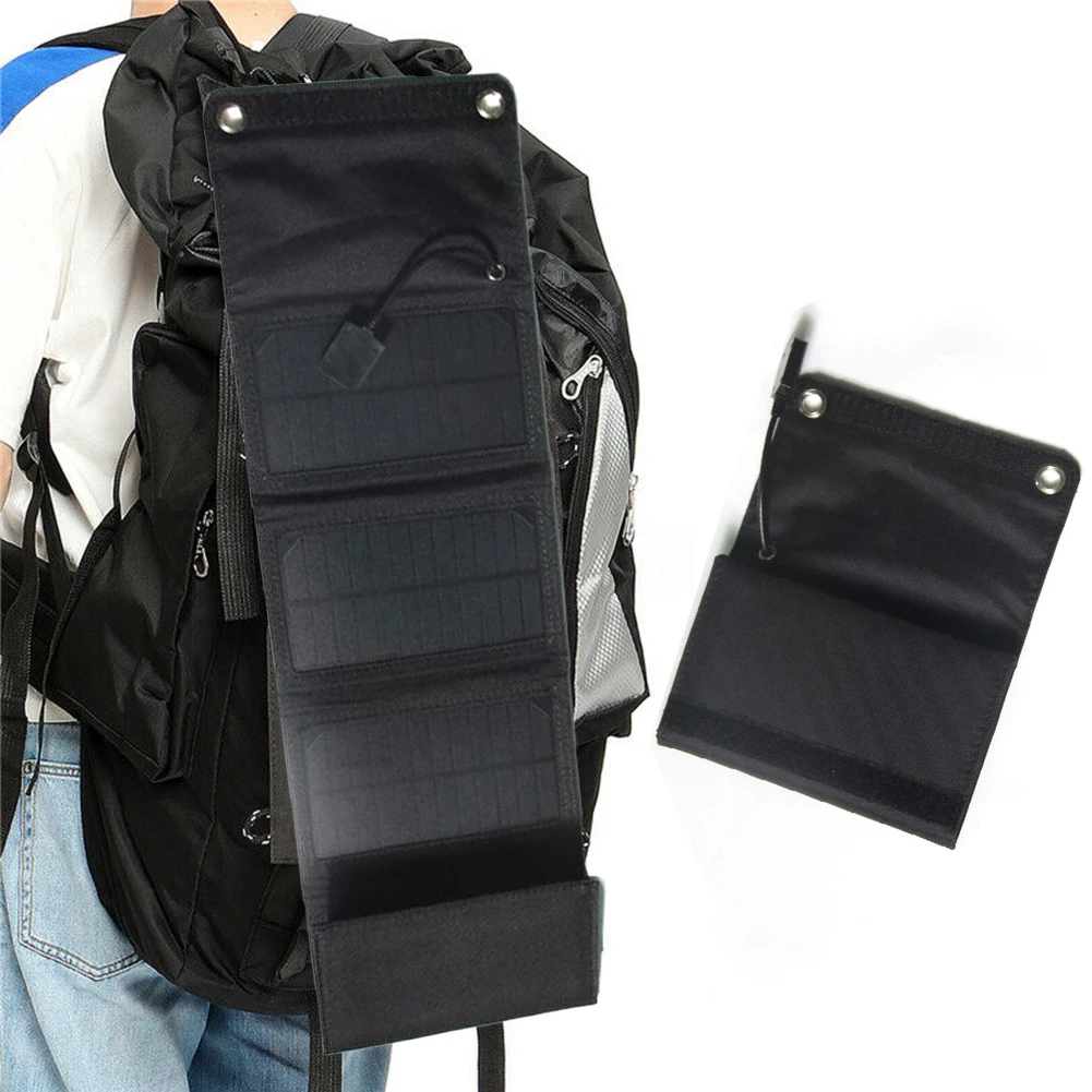 

15W portable collapsible solar charger outdoor travel waterproof rechargeable folding bag solar panel charger to send friends