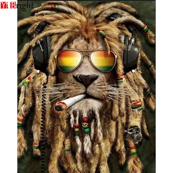 

5D DIY Diamond Painting animal cool lion Full Square Diamond Embroidery Diamond Mosaic Rhinestone Picture Cross Stitch XY1