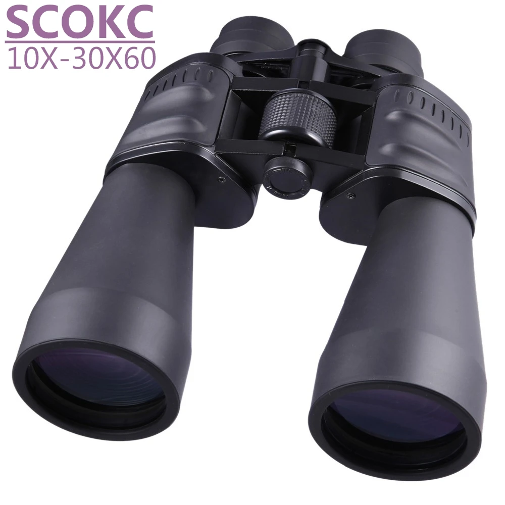 ФОТО Scokc10-30X60 Hd power zoom binoculars Professional hunting telescope wide-angle High quality monocular telescope binoculars