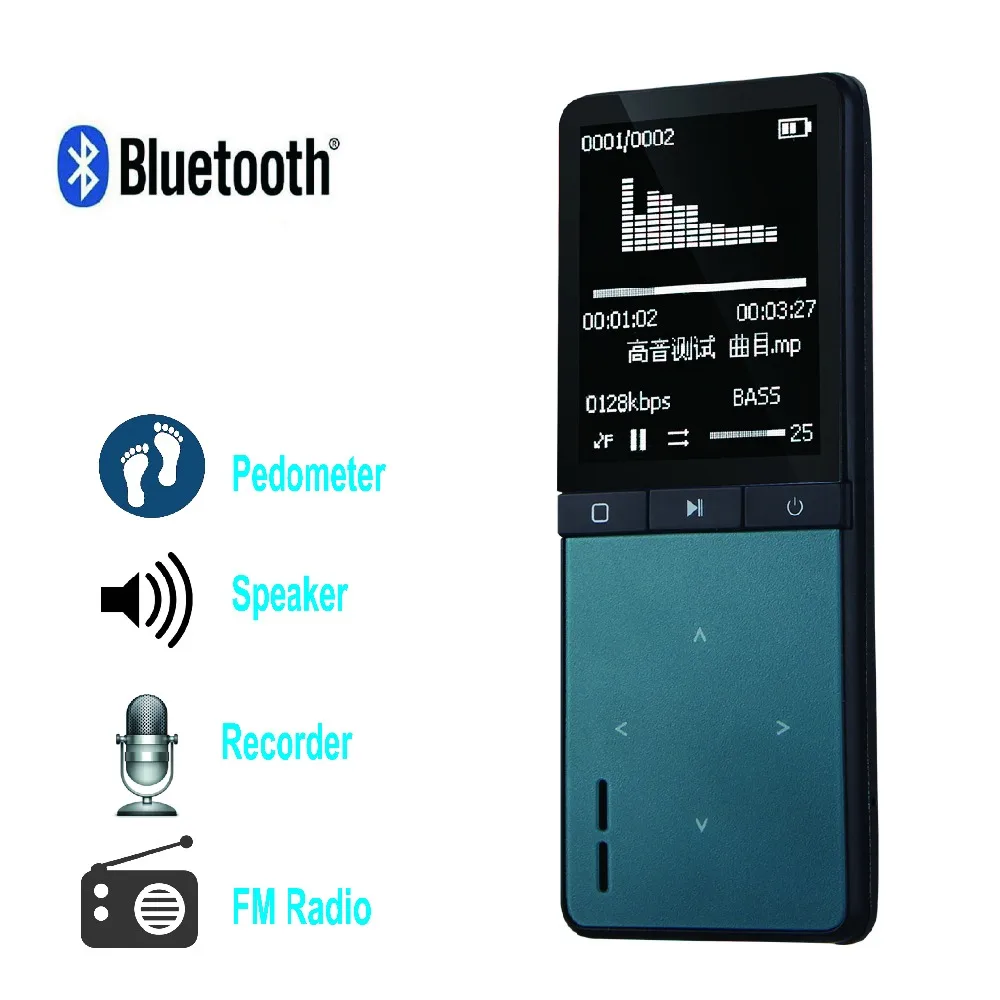 2016 New Bluetooth Sport MP3 Player Portable Audio 8GB with Built in