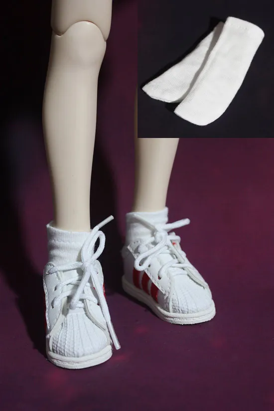

BJD doll socks white short socks for 1/3 1/4 1/6 BJD SD DD MSD MDD YOSD Uncle doll size sport short socks doll accessories