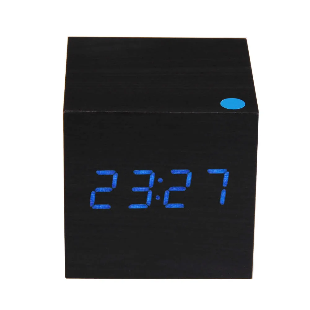 7 Styles Modern Wooden USB/AAA Powered Digital LED Desk Alarm Clock