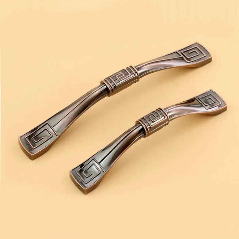 Vintage Kitchen Handle 1PCS Bronze Alloy Cabinet Drawer Wardrobe Closet Door Knob Pull Double Hole 96/128mm|Ручки шкафа| |
