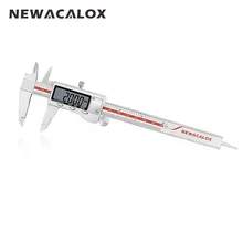 Buy NEWACALOX Stainless Steel Measurement Tool Electronic Digital Caliper Precision Metric Vernier Extra-Large LCD Screen 0-6 Inches