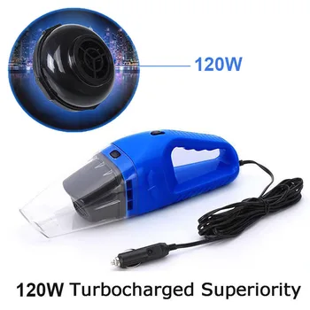 

For Auto Home Clean Wet Dry Dual-Use Cleaner Portable Car Vacuum Cleaner 4000Mbar 120W 12V Power Suction Handheld Vaccum Cleaner