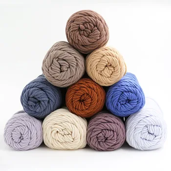 

wholesale 5balls/lot(100g/ball) natural soft silk milk cotton yarn thick yarn for knitting baby wool crochet yarn weave thread