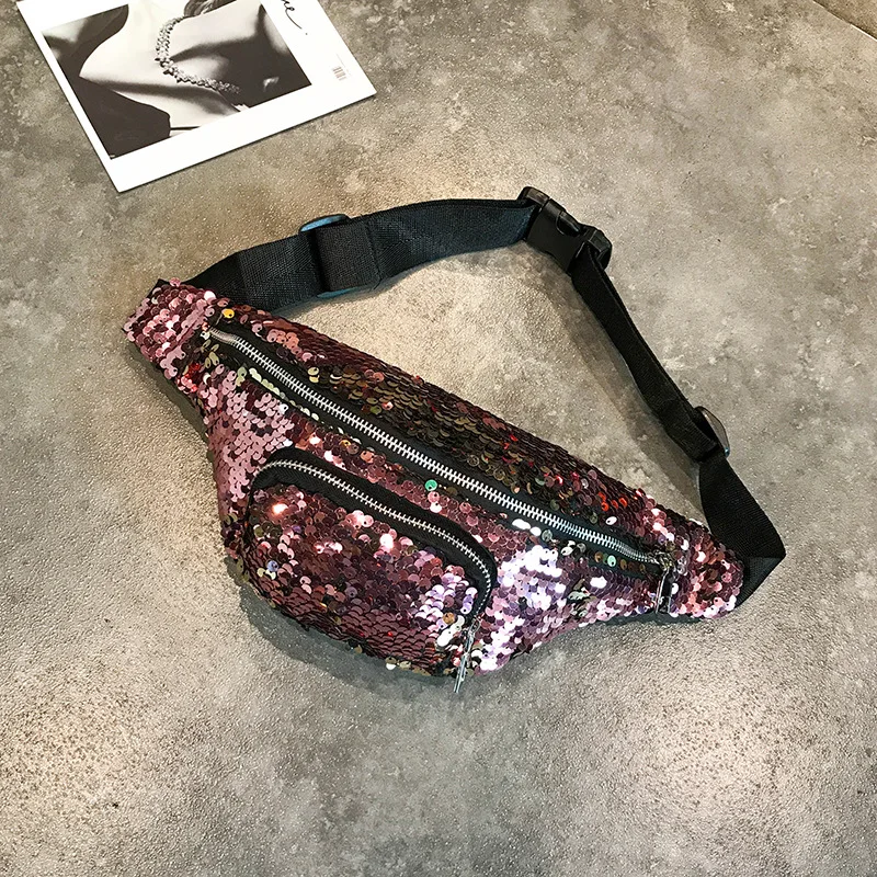 Для женщин поясная сумка Русалка Блестки путешествия деньги телефон Фанни грудь для подростков обувь девочек блеск