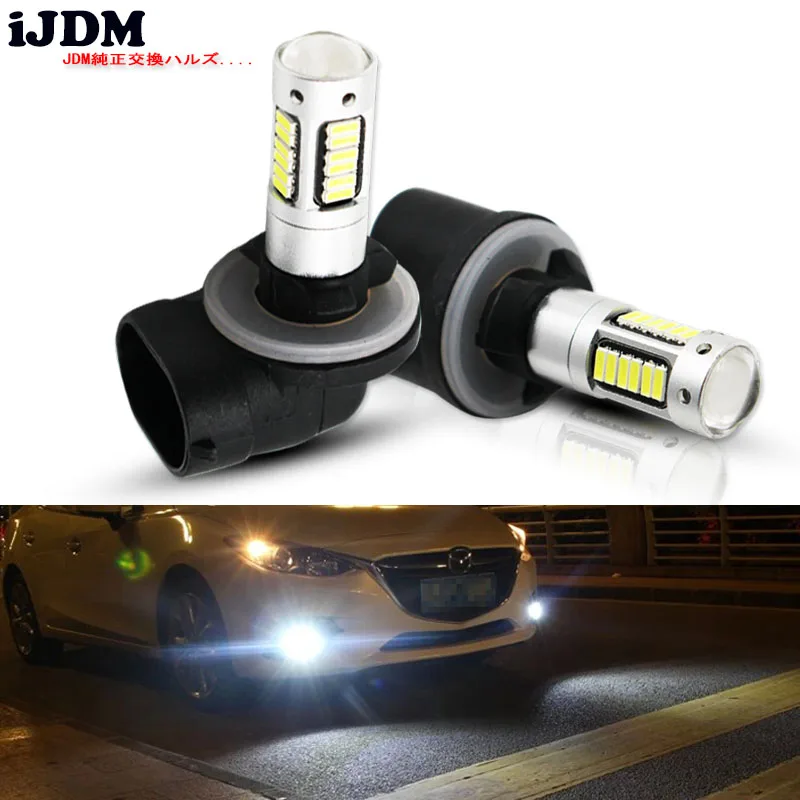 iJDM Car H27 881 Led Bulb For Cars H27W/2 H27W2 Auto Fog Light DRL White 12V 881 LED Bulbs Driving Daytime Running Light iJDM Car H27 881 Led Bulb For Cars H27W/2 H27W2 Auto Fog Light DRL White 12V 881 LED Bulbs Driving Daytime Running Light