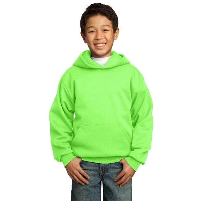 Port & Company PC90YH Youth Core Fleece Pullover Hooded Sweatshirt Neon Green - Small