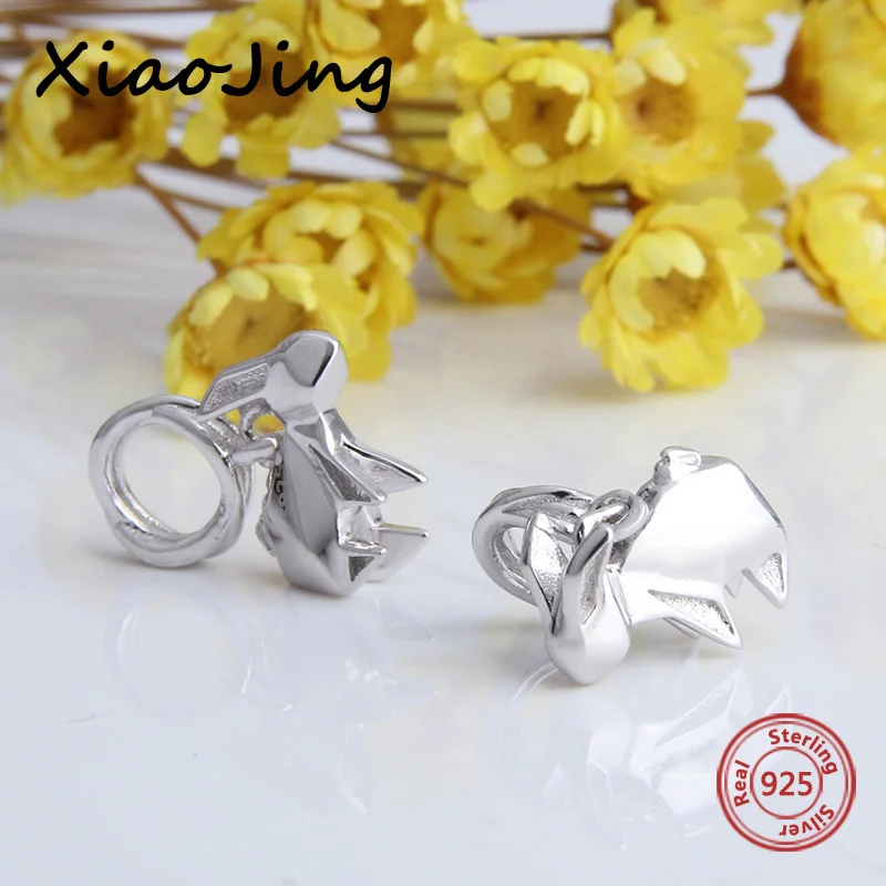 

2017 cute little rabbit DIY Pendant Charms beads 925 Sterling Silver Fit pandora Beads Bracelets For Jewelry making women Gifts