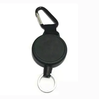 

HOT-Heavy Duty Retractable Key Chain & Badge Reel Holder Carabiner Clip - Swivel-Back Extractable - Great for Swipe ID Cards o