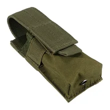 Mini Nylon Bag Tactical M5 Flashlight Bag MOLLE Clip Single Magazine Pouch Pistol Gun Holster for Hunting Vest Rucksack