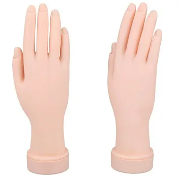 

Top selling Practice Nail Art Hand Soft Training Display Model Hands Flexible Silicone Prosthetic Personal Salon Manicure Tools
