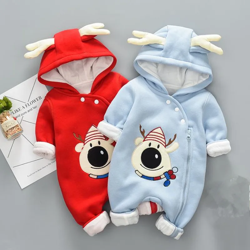 

Summer Romper Baby 3-18 Months Cotton Newborn Baby Infant Boy Girl Romper Hooded Jumpsuit
