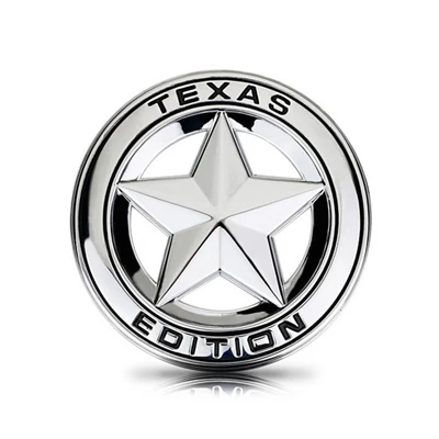 Эмблема «Texas Edition» металлическая наклейка с логотипом на автомобиль эмблема значок для стайлинга автомобиля Наклейка для универсальных автомобилей Мотоцикл декоративные аксессуары - Название цвета: Silver
