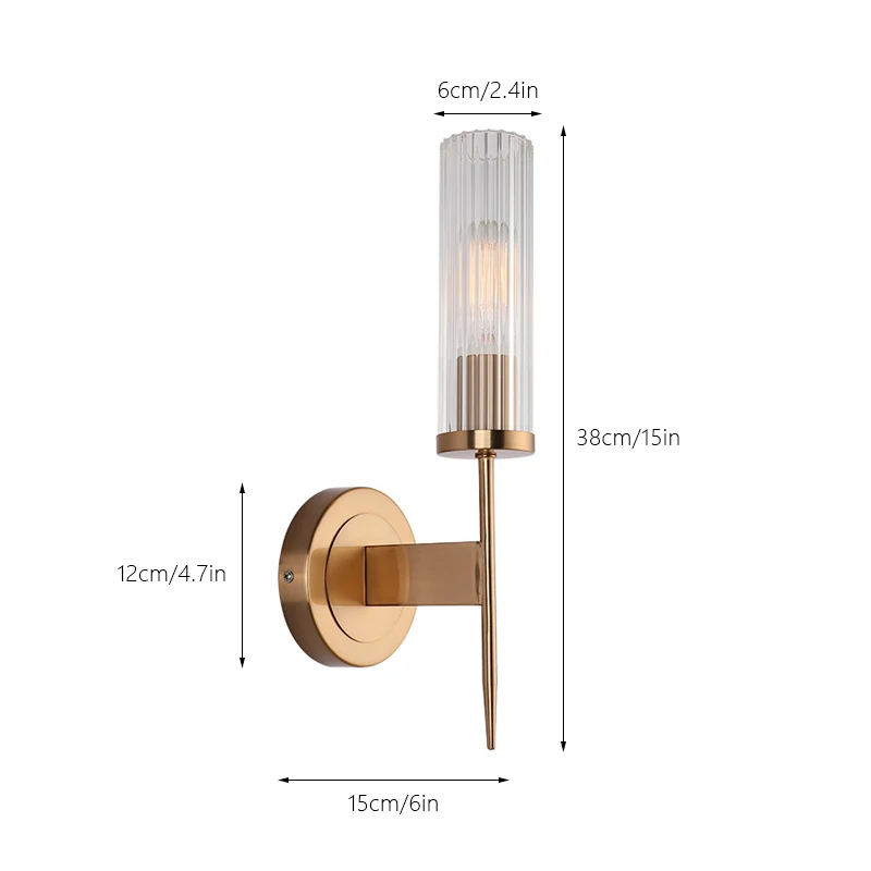 Современный скандинавский винтажный металлический стеклянный настенный светильник E27, промышленное внутреннее освещение, прикроватные лампы, дорожка, лестница, настенный светильник для спальни