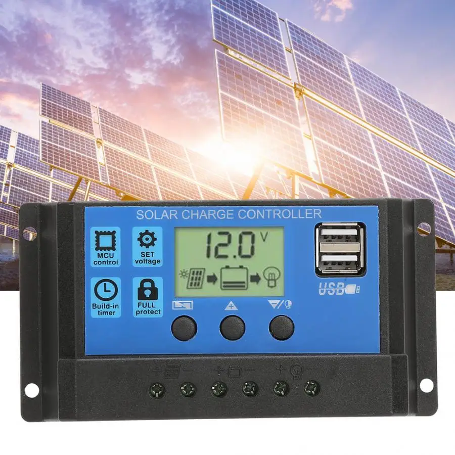 

Solar Controller Solar Panel Controller with USB Port Solar Charge Charging Controller