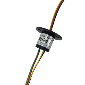 

1PC 2 Wires 4 Channels 1.5A Mini Capsule Rotating Slip Ring OD 12.5mm Slipring Rotary Conductive Joint Connectors 250RMP