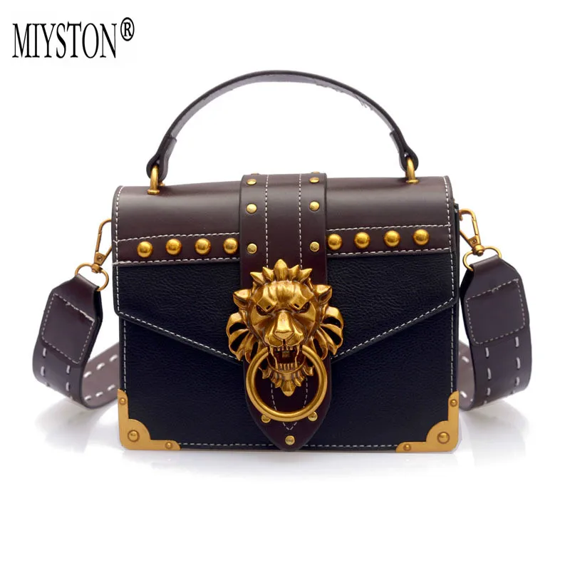 

Shoulder Handbag Bag Female Lion Head Lock Handbag Women PU Leather Messenger Crossbody Bag Fashion Party Clutches louis gg Sac