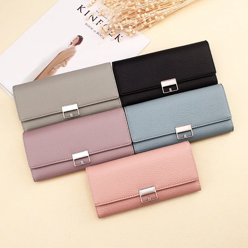 

Women Long High Quality Clutch Money Bag PU Leather Wallet Casual Fashion Wallet Purses Coin Purse Card Holder Female Wallets