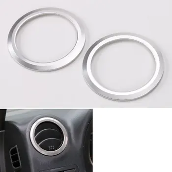 

BBQ@FUKA 2Pcs Aluminum Dashboard Air Conditioning AC Vent Outlet Round Ring Frame Cover Trim Fit For Jimny 2007-2015 Car-Styling